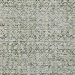 HomeRoots 5' Green and Gold Striped Washable Area Rug - Durable Indoor/Outdoor Charm for High-Traffic Spaces 619680