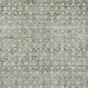 HomeRoots 8' X 10' Striped Washable Area Rug - Green & Gold for Indoor/Outdoor Use, Stain Resistant & Easy Care 619682
