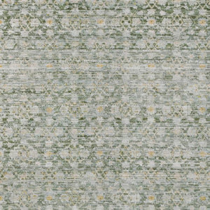 HomeRoots 9' X 12' Green and Gold Striped Washable Area Rug - Stylish, Durable, Indoor/Outdoor Versatility! 619683