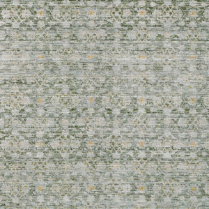 HomeRoots 10' Vibrant Green and Gold Striped Washable Area Rug for Indoor Outdoor Use - Durable, Stylish, Easy Care! 619684