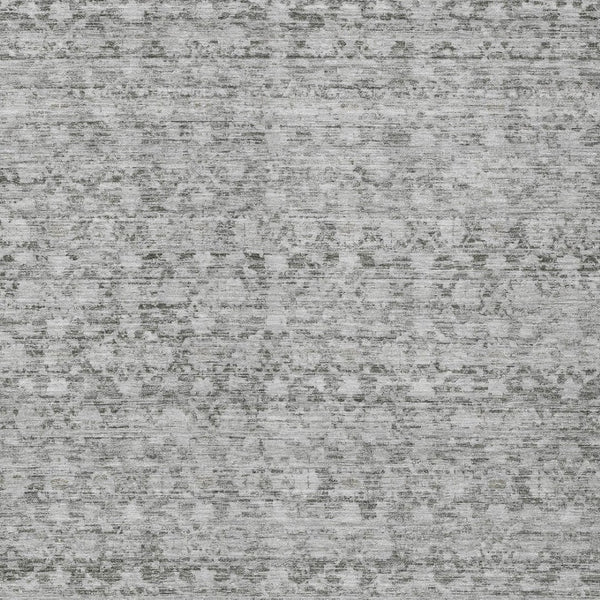 HomeRoots 5' X 8' Gray and Silver Striped Washable Area Rug - Stylish Indoor/Outdoor Design, Stain Resistant, Easy Care 619686