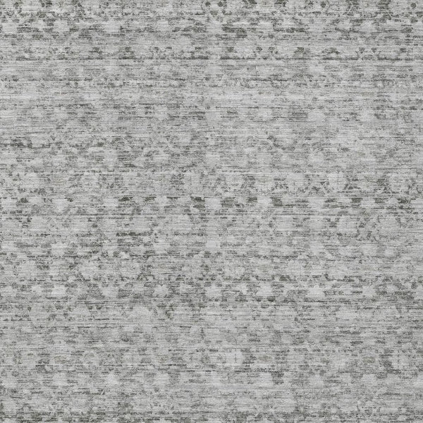 HomeRoots 10' Gray and Silver Striped Washable Area Rug - Durable, Stylish, Indoor/Outdoor Perfect for Any Space 619690