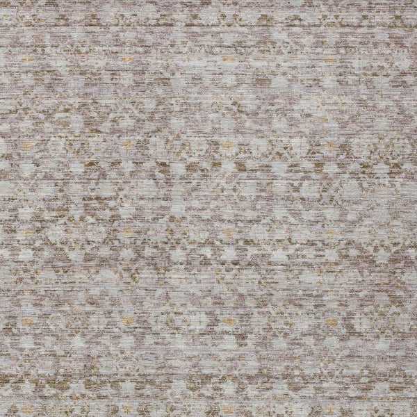 HomeRoots 5' Taupe and Beige Striped Area Rug - Stylish, Washable, Indoor/Outdoor Durable Design for All Spaces 619692