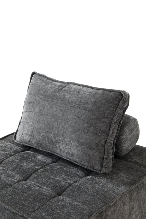 English Elm L-5-seater Modular Floor Sofa Sherpa Corduroy Armless Reclining Lounger for Apartments W1960S00018