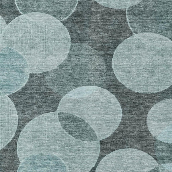 HomeRoots 5' X 8' Teal Blue Geometric Area Rug - Washable, Durable, Stylish for Indoor & Outdoor Spaces! 619824