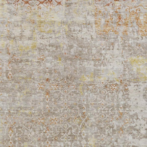HomeRoots 9' X 12' Brown and Gold Abstract Area Rug – Modern Washable Design for Indoor & Outdoor Spaces 619839