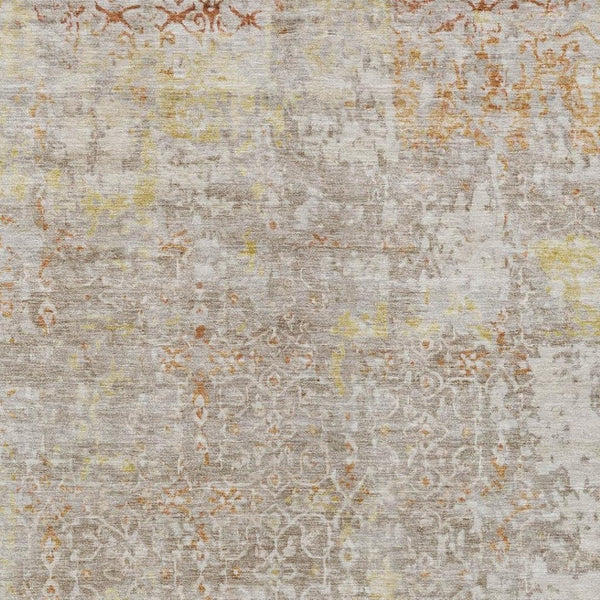 HomeRoots 10' X 14' Brown and Gold Abstract Area Rug – Stylish, Washable, Indoor/Outdoor Design for Every Space! 619840