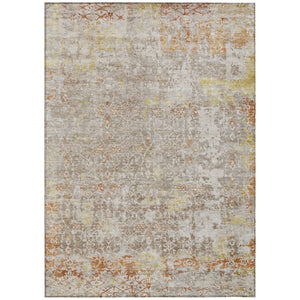 HomeRoots 10' X 14' Brown and Gold Abstract Area Rug – Stylish, Washable, Indoor/Outdoor Design for Every Space! 619840