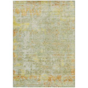 HomeRoots 5' X 8' Sage and Gold Abstract Area Rug - Stylish, Washable, Durable for Indoor and Outdoor Spaces! 619848