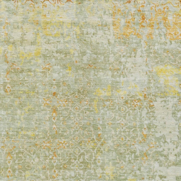 HomeRoots 5' X 8' Sage and Gold Abstract Area Rug - Stylish, Washable, Durable for Indoor and Outdoor Spaces! 619848