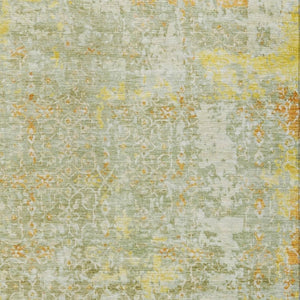 HomeRoots 9' X 12' Sage and Gold Abstract Indoor Outdoor Area Rug - Stylish, Durable, Machine Washable Design! 619851