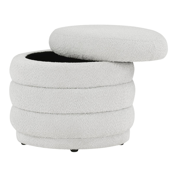 OSP Home Furnishings Cecil Storage Ottoman Parchment