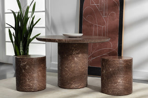 Sunpan Riva Stool - Stunning Hand-finished Concrete Design With Brown And Beige Marble Effect For Style Brown Concrete 111919