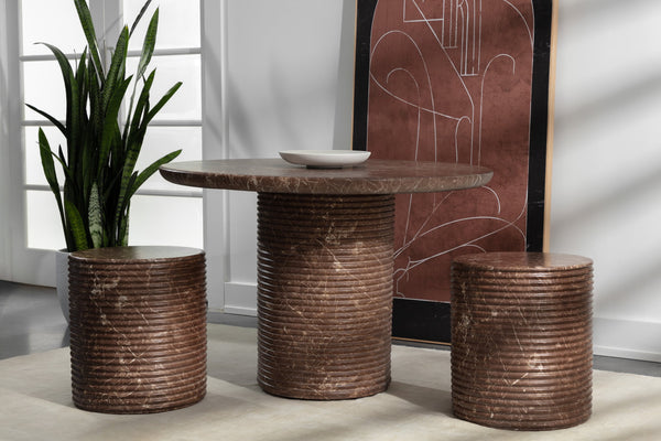 Sunpan Riva Stool - Stunning Hand-finished Concrete Design With Brown And Beige Marble Effect For Style Brown Concrete 111919