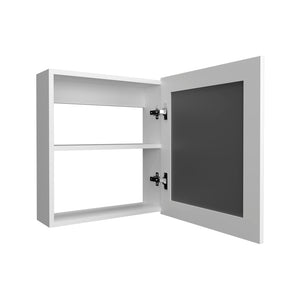English Elm Medicine Cabinet Hailey White Mirrored Door Compact Wall Storage with Two 9"x16.5" Shelves, Durable Engineered Wood B092P238753