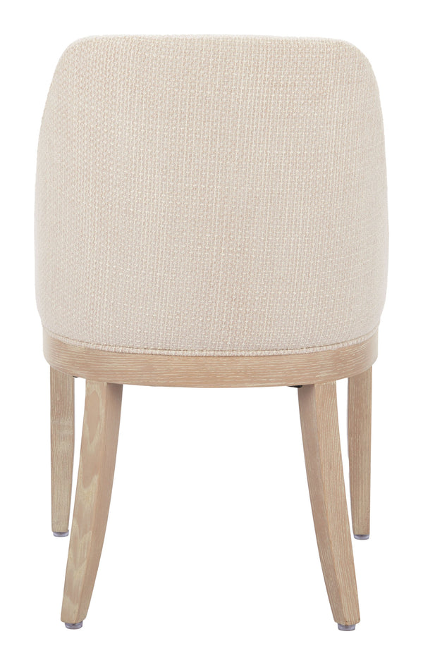 Zuo Modern Calmo Dining Chair Beige - Stylish Modern Design In High-quality Fabric And Solid Ash Wood For Your Home Beige 100% Polyester,Plywood,Solid Ash Wood 110646-zuo-modern