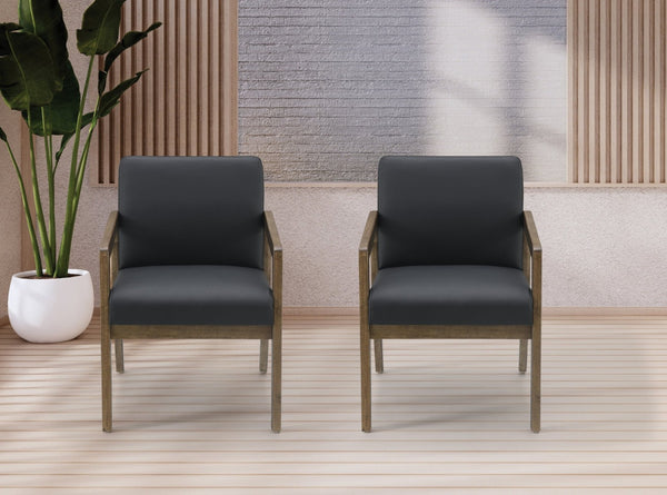 OSP Home Furnishings Wood Frame Guest Chair with Memory Foam Seat and Lumbar Support for Office Reception WD581-U6