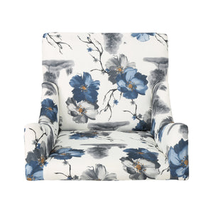English Elm Christopher Knight Home® - TODDMAN High-Back Club Chair with Smooth Upholstery and Sloped Arms, Modern Wingback Comfort beige +blue flower 64469.00