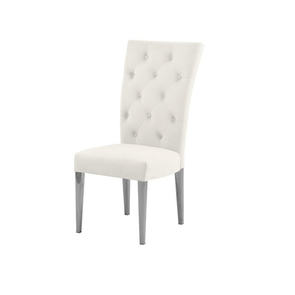 English Elm Modern Velvet Dining Chair Set Of 2 - Chic Tufted Accent Chairs With Chrome Legs For Stylish Comfort B011P353126