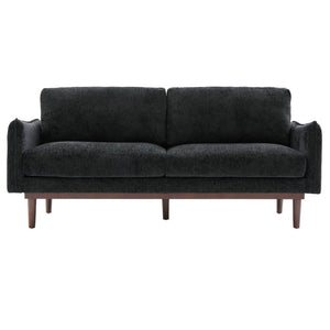 English Elm Modern Chenille Loveseat with Pocket Spring Cushions and Rubberwood Legs for Living Room N763P347228B