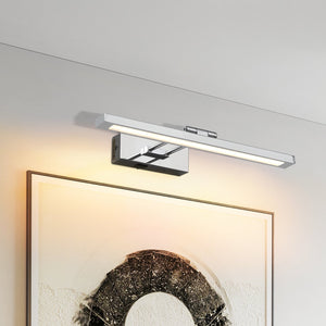 English Elm Battery Picture Light 16" Wireless LED Rechargeable Art Light with Remote Dimmer Sleek Metal Finish Chrome W2312P374957