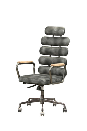 English Elm Calan High Back Executive Office Chair Tufted Top Grain Leather Vintage Swivel B2726P419519