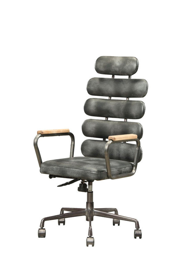 English Elm Calan High Back Executive Office Chair Tufted Top Grain Leather Vintage Swivel B2726P419519