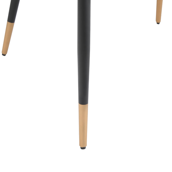 English Elm Christopher Knight Home® - Modern Upholstered Dining Chair with Gold-Tip Accents, Metal Armrests, Heathered Fabric, Set of Two Black+Green 35.75 L x 22.75 W x 22.5 H N776P195378G