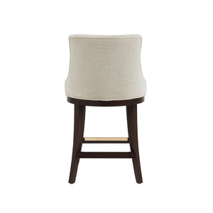 English Elm Lucia Natural Chenille Counter Stool - Ergonomic Beech Wood Legs For Comfort & Style In Any Space B365P398050