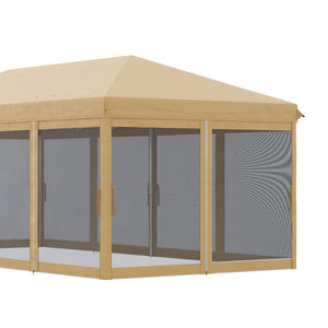 English Elm Outsunny 10' X 20' Heavy Duty Pop Up Canopy Tent With Mesh Sides - Instant Sun Shelter For Events And Parties W2225P174201-GIGA