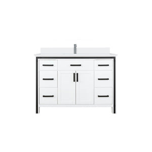 English Elm White Bath Vanity With Cultured Marble Top, Chrome Faucet, Soft-Close Drawers & Ample Storage B2731P260604-GIGA