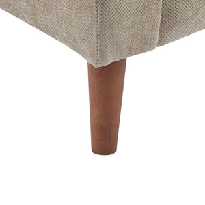 English Elm Mid-century Waffle Tufted Club Chair Solid Wood Splayed Legs Reading Lounge Accent Light Brown,Walnut N776P379535L