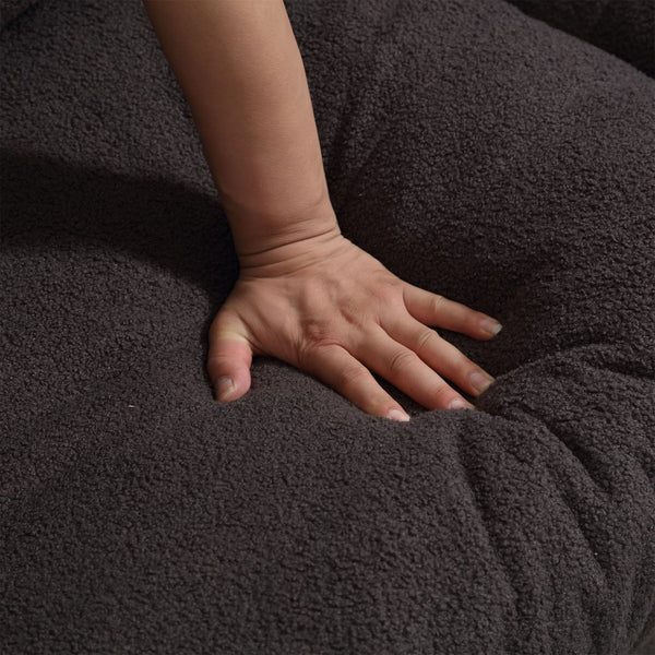 English Elm Cloud Style Sofa - Plush Teddy Velvet 2-Seater Couch For Cozy Living Room & Apartment Spaces W2705S00001-GIGA