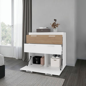 English Elm Bristol Four Drawer Oak Dresser Low Profile Bedroom Storage for Modern Interiors B128P473980