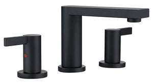 English Elm Bathroom Sink Faucet Two Handle Widespread Matte Black Finish with Supply Lines B2724P501258