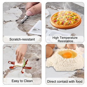 English Elm Table Set - 42-Inch Round White Imitation Marble Top With 4 Ergonomic Dining Chairs & Gold Legs W2920S00049-GIGA