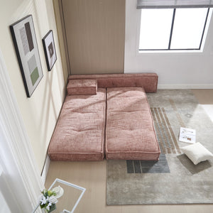 English Elm Coolmore Modular Chenille Sofa - Space-Saving, Versatile Design With Comfort Cushions & Side Pockets W1152P320499