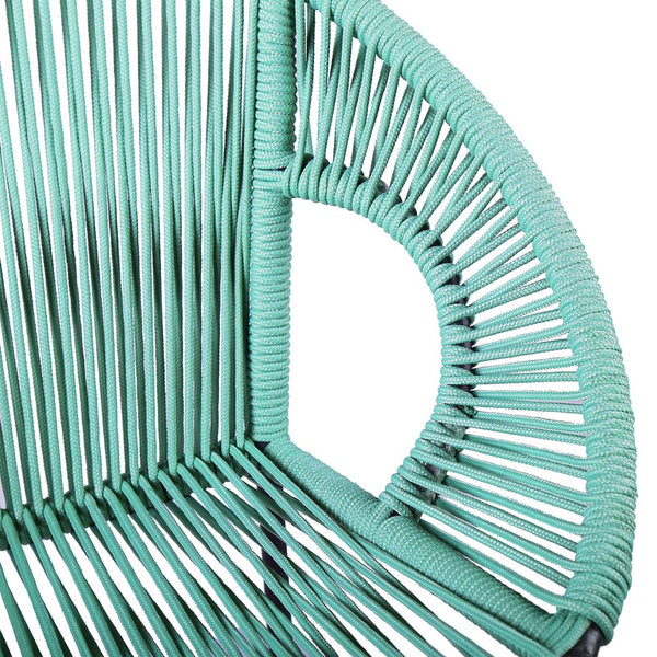 English Elm Lirren 30" Wasabi Rope Bar Stool – Weatherproof Steel Frame, Hairpin Legs, 250 lb Capacity B2736P268556