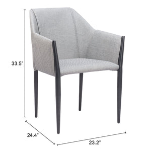 Andover Dining Chair - Set of 2 Slate Gray 110167 Zuo Modern