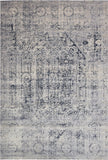 Unique Loom Chateau Quincy Machine Made Abstract Rug Gray, Beige/Navy Blue 10' 0" x 14' 5"
