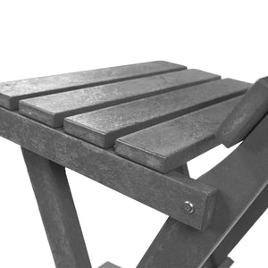 English Elm Harbor Point Recycled Hdpe Outdoor Folding Bar Stool Patio Deck All Season Seating Gray B2745P409648