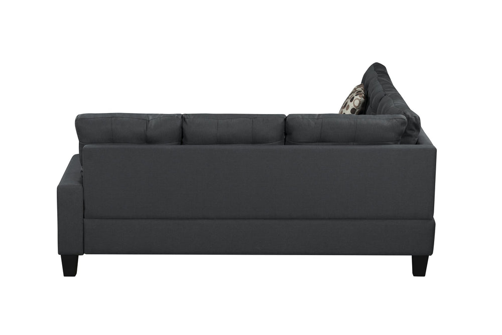 English Elm 6-Piece Upholstered Sectional with Pocket Springs, Tufted 5.5" Seat, Sturdy Wood Frame, Easy Assembly Grey 28.54 L x 23.23 W x 15.16 H W2297S00020
