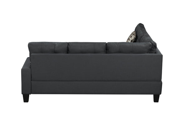 English Elm 6-Piece Upholstered Sectional with Pocket Springs, Tufted 5.5" Seat, Sturdy Wood Frame, Easy Assembly Grey 28.54 L x 23.23 W x 15.16 H W2297S00020