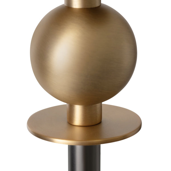 Crestview Collection 37.25"H Metal Buffet Lamp - Modern Transitional Style With Brass Accents & White Linen Shade For Elegance   Cvaer1989