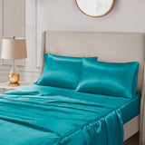 Madison Park Essentials Satin Glam/Luxury Luxury 2 PC Pillowcases MPE21-781 Teal