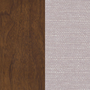 English Elm 2pc Mid-century Dining Side Chairs with Foam Padded Seats and Spindle Back in Neutral Wheat Upholstery Dark Walnut 38 L x 12.6 W x 20.3 H B011P301210