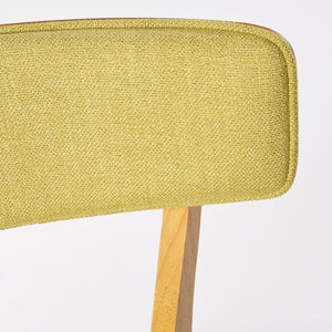 English Elm Caleb Mid Century Upholstered Dining Chairs Rubberwood Tapered Legs Set of 2 Tea Green N768P379763G