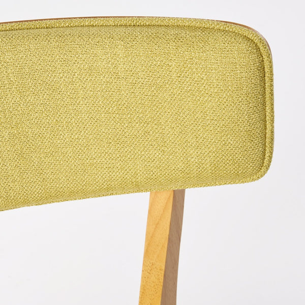 English Elm Caleb Mid-century Upholstered Dining Chair Set of Four with Tapered Oak Legs Green,Natural N768P282333G