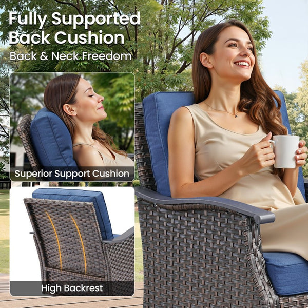 English Elm 73.4" Wide Pe Wicker Outdoor Sofa with Olefin Cushions for Patio or Porch T3773P419698