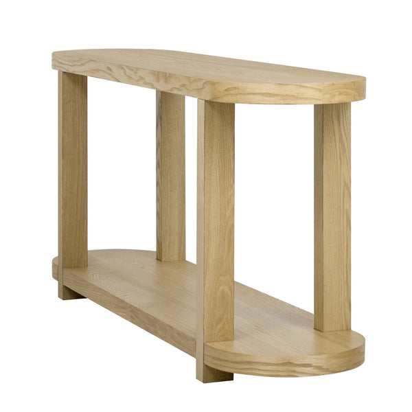 English Elm U_Style Modern Minimalist Ash Veneer Console Table - Chic Entryway, Hallway, And Living Room Accent N711P241273O-GIGA